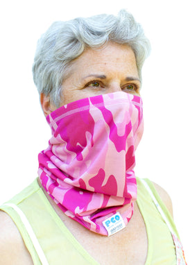 Scaldacollo per adulti "camouflage rosa"