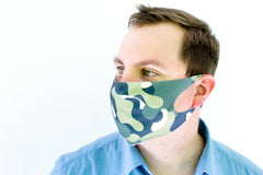 Maschera di stoffa per adulti "camouflage verde"